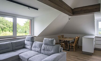 Atraktívna prestavba podkrovného bytu. Celý z Diamantu